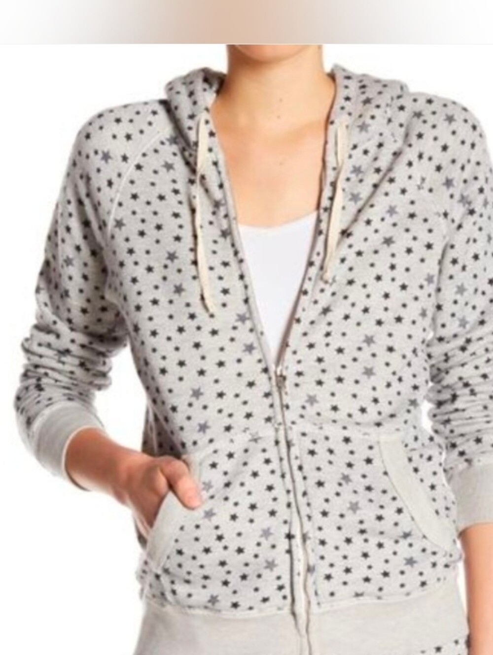 Current Elliott Star Zip Up Hoodie Celestial Galaxy 3/ Med Like New Retail $178